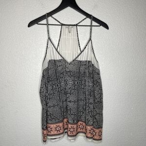 Joie Leif Top in Caviar/Sunset Size M